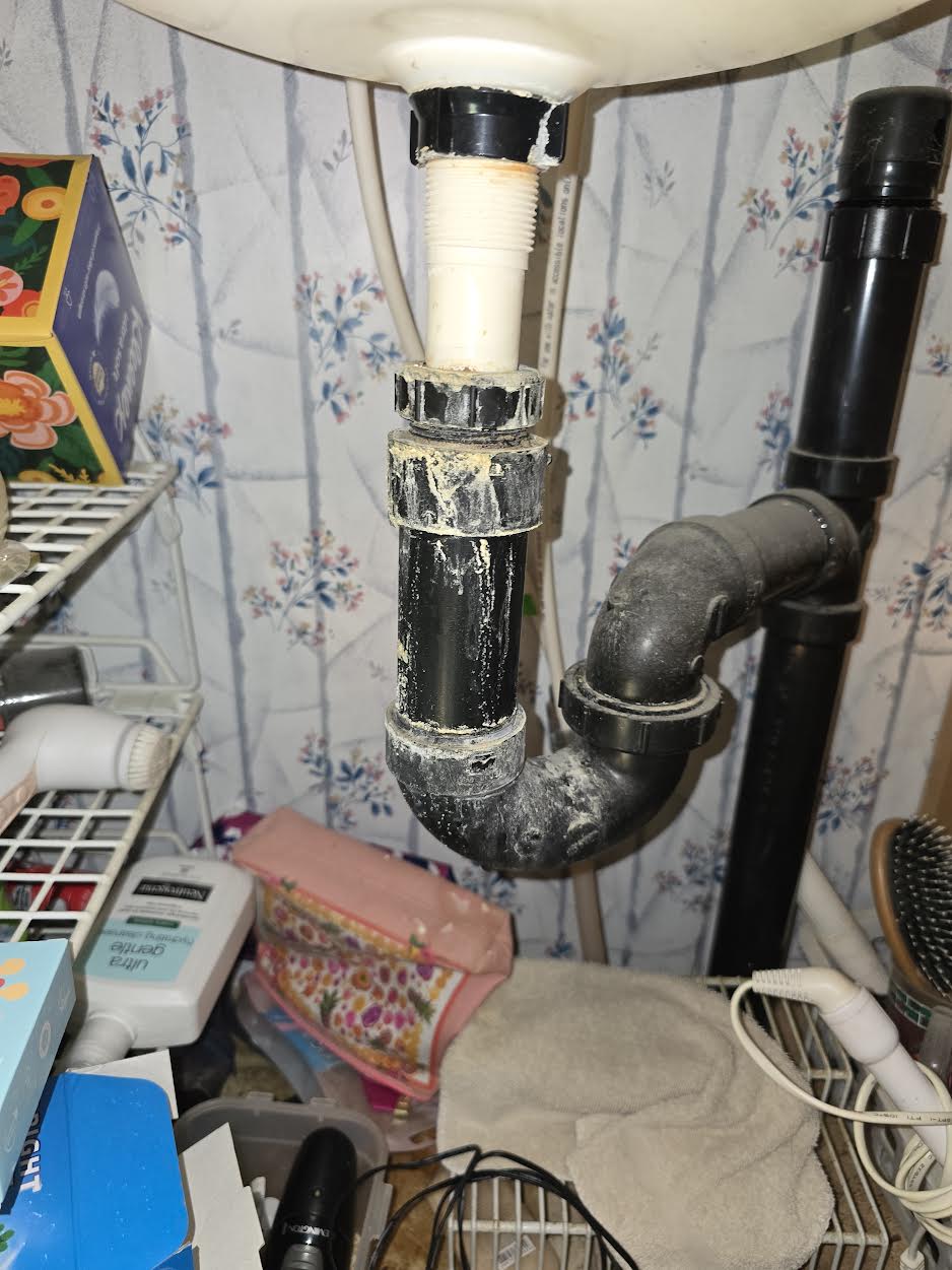Corroded water supply valve showing signs of a slow leak, documented in Anna, TX